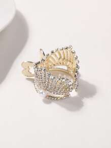 水鑽和人造珍珠裝飾髮爪 - 彩色 - 查看 3