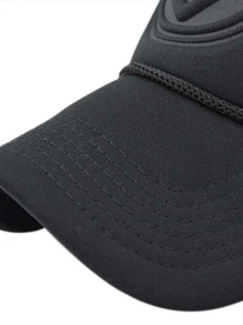 Letter Embroidered Baseball Cap - Black - View 4