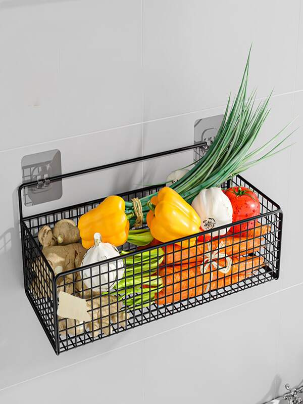 1pc Solid Wall Mounted Storage Rack