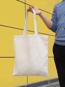 Men Planet Graphic Shopper Bag - Beige - View 2