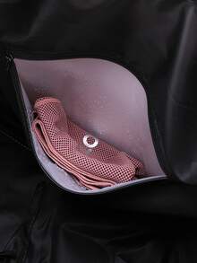 JIAKALIE Slogan Graphic Training Bag - Black - View 6