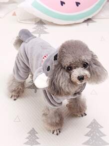 1入組考拉設計連帽寵物連身褲