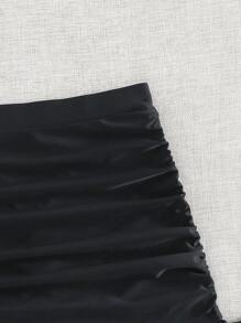 Tie Side Bikini Skort - Black - View 3