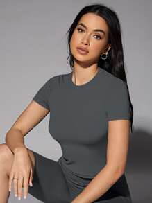 Silquee Camiseta ajustada unicolor