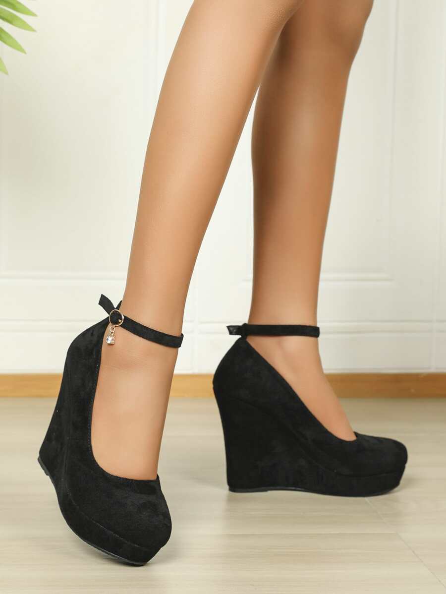 wedges ankle strap