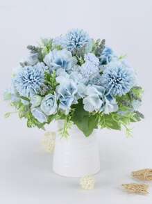 1pc Artificial Flower Bouquet - Blue - View 1