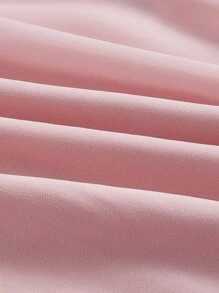 SHEIN MOD 網紗邊肩上打結珍珠串珠吊帶連衣裙 - 淺粉色 - 查看 4