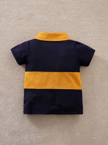 Yierying Baby Boy Two Tone Polo Shirt - Multicolor - View 2