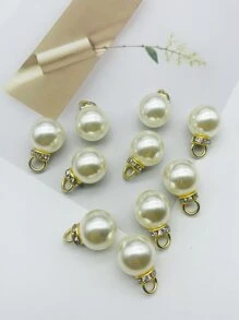 10 piezas/set Colgante DIY con diseño de diamante de imitación con perla artificial - Multicolor - Ver 2