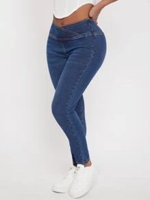 SHEIN SXY Jeans ajustados unicolor