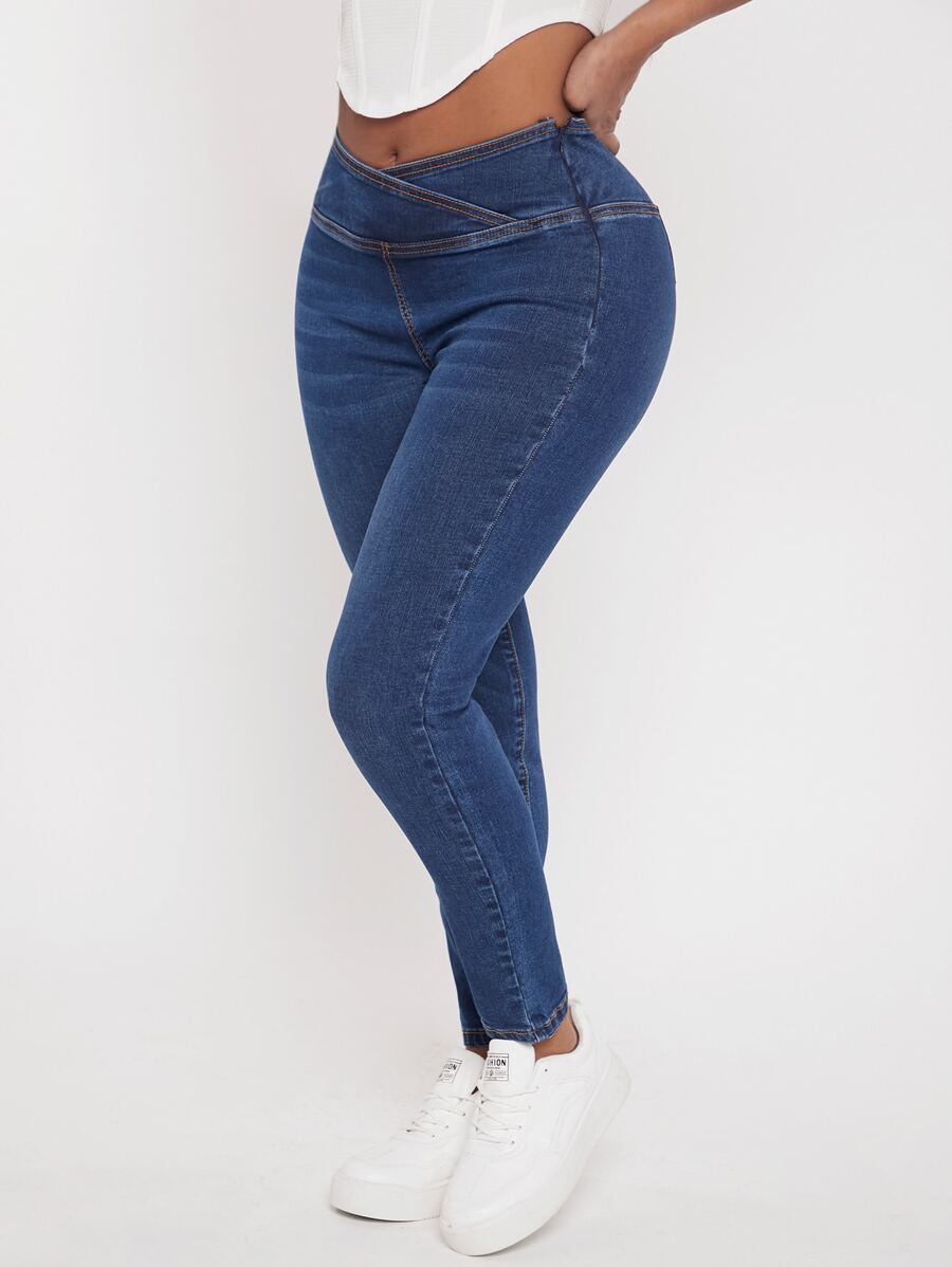 SHEIN SXY Jeans ajustados unicolor