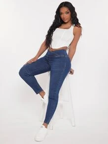 SHEIN SXY Jeans ajustados unicolor