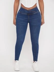 SHEIN SXY Jeans ajustados unicolor