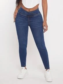 SHEIN SXY Jeans ajustados unicolor
