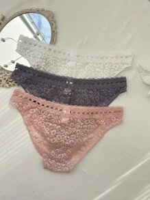 3 gói Ren hoa Quần nữ Đồ lót - Nhiều màu - Xem 4