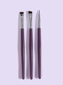 3件套便携式化妆刷套装，化妆刷套装，化妆刷包，化妆刷套装，全套化妆工具，化妆刷套装，全套化妆工具，刷子套装，化妆刷套装，化妆礼盒套装 - 紫色 - 查看 2