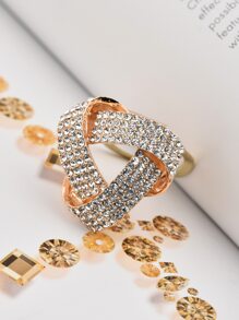 Ghim cài khăn hình học trang trí bằng đá rhinestone - Vàng - Xem 4