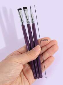 3件套便携式化妆刷套装，化妆刷套装，化妆刷包，化妆刷套装，全套化妆工具，化妆刷套装，全套化妆工具，刷子套装，化妆刷套装，化妆礼盒套装 - 紫色 - 查看 4