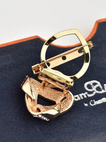 Ghim cài khăn hình học trang trí bằng đá rhinestone - Vàng - Xem 7