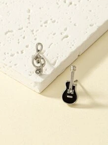 Rhinestone Trang Trí Nhạc Cụ & Nốt Nhạc Bông Tai Không Khớp - Nhiều màu - Xem 4