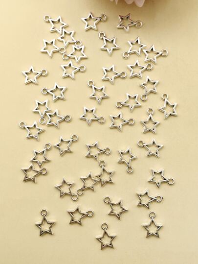 40pcs/set Alloy Star DIY Pendant