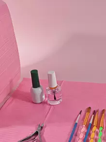 Waterproof Nail Tips Art Table Towels Mat 125pcs Nail Tips Art Paper Disposable 3 Ply Foldable Nail Table Mat Nail Tips Art Waterproof Pad For Salon Practice Manicure (Pink),Nail Supplies,Nail Tools,Nail Art Tools,Back To School,Nails,Nail Tools For Press On Nails - Pink - View 7
