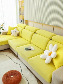 1 Bọc Ghế Sofa Màu Vàng, Bọc Ghế Sofa Màu Trơn Polyester Đơn Giản Cho Tất Cả Các Mùa - Màu vàng - Xem 5