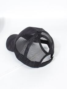 1pc Women Fashion Best Camo Print Trucker Hat Casual - Black - View 2