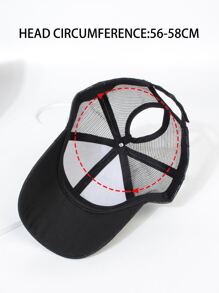 1pc Women Fashion Best Camo Print Trucker Hat Casual - Black - View 5