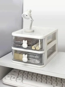 1pc Rabbit Decor Storage Box