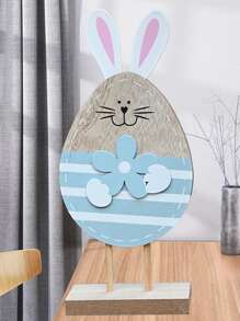 Artisanat de décoration Pâques design lapin - Bleu azur - Voir 4