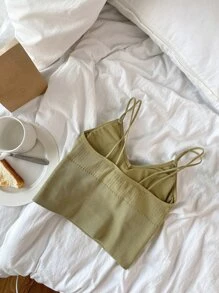 DAZY Sujetador largo simple - Verde Oliva - Ver 7
