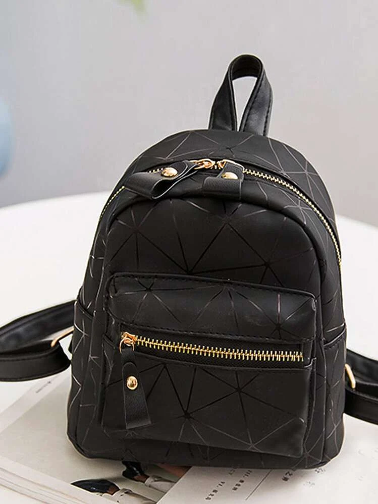 Pocket front geometric backpack best sale