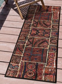 1pc Geometric Pattern Rug ,Room Decor - Multicolor - View 6