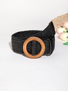 2pcs/Set Women's Boho Braided Woven PP Straw Waist Belt - Multicolor - View 6