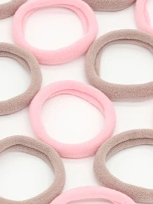 50pcs Solid Hair Tie - Pink - View 6
