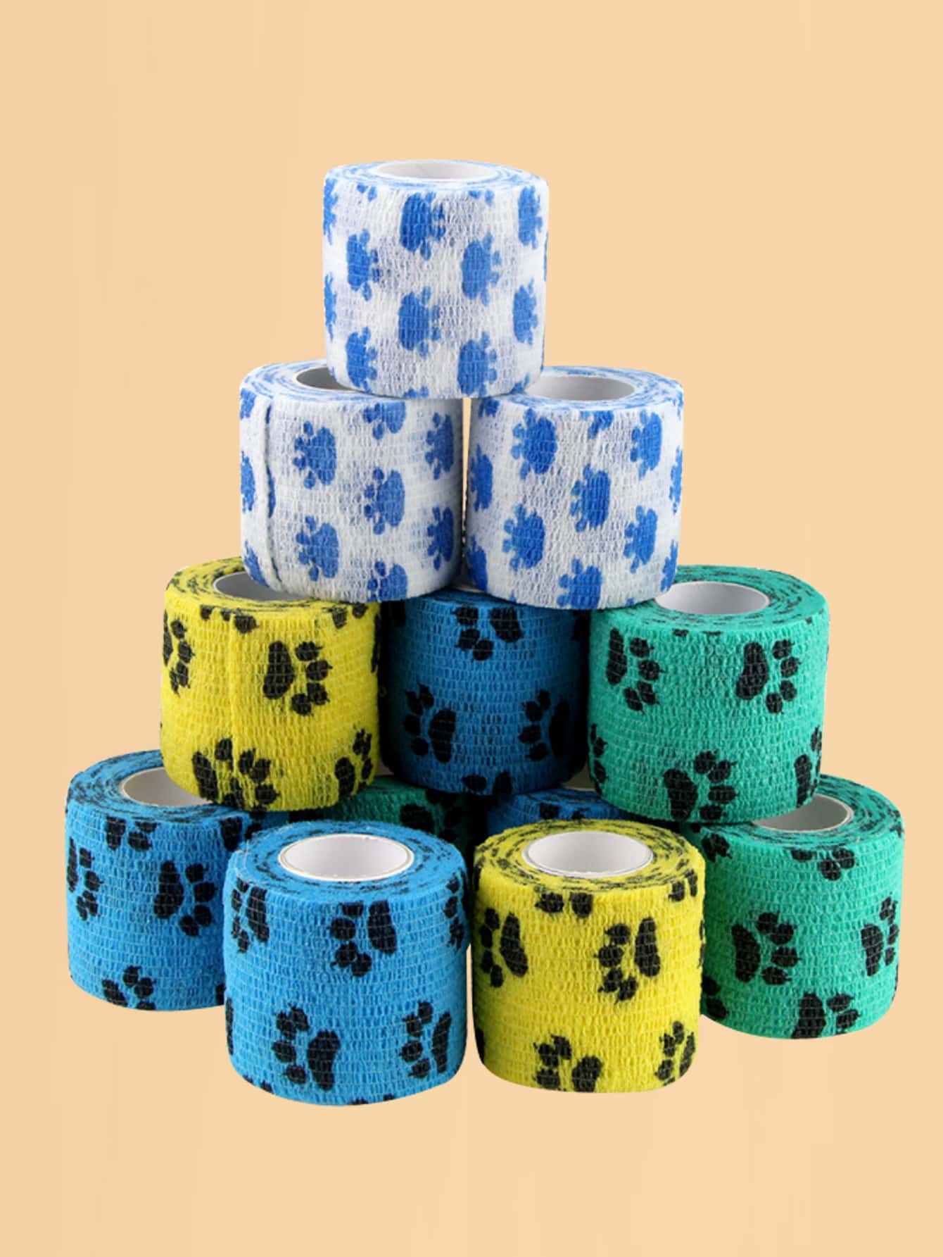 1roll Random Cartoon Paw Pattern Pet Bandage - Multicolor - View 1