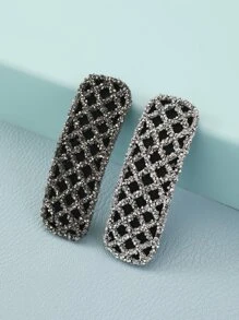 2pcs Cubic Zirconia Decor Hair Clip Claw Clips Hair Slide Hair Barrettes - Multicolor - View 1