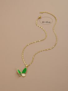 Rhinestone trang trí vòng cổ bướm quyến rũ - Vàng - Xem 3