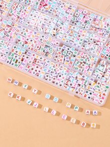 1 hộp Chi tiết chữ cái Phụ kiện trang sức DIY - Nhiều màu - Xem 4