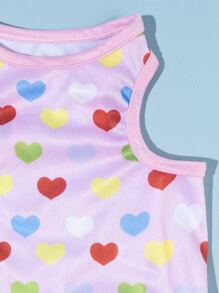 PETSIN 1入組愛心圖案寵物背心 - 彩色 - 查看 6