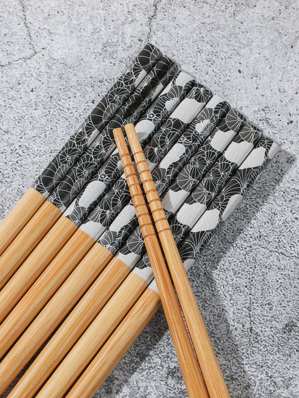 5pairs Floral Pattern Chopsticks SHEIN USA
