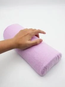 Soft Nail Art Cushion Hand Rest Pillow Half Column Nail Art Design Manicure Table Mat Arm Wrist Hand Rest Sponge Armrest Salon Hand Pillow Holder Purple - Purple - View 2