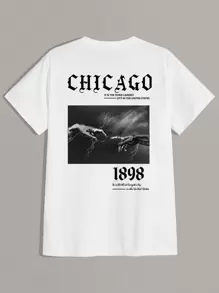 Manfinity Roghcode Men Hands And Slogan Graphic Tee - White - View 1