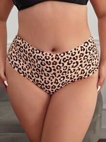 Plus Leopard Print Panty - Multicolor - View 3