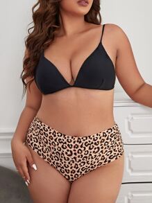 Plus Leopard Print Panty - Multicolor - View 5