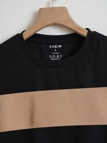 INAWLY Áo Crop Top Colorblock, Áo thun họa tiết mùa hè cho nữ Áo thun nữ - màu đen - Xem 5