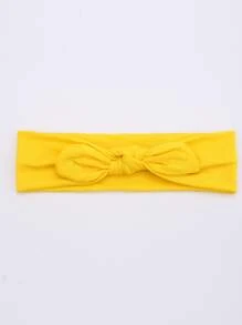 Bow Decor Hair Band - Yellow - View 1