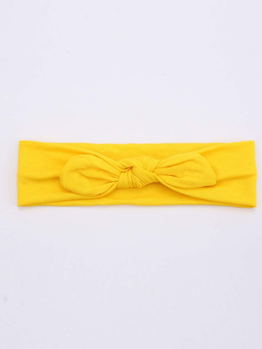 Bow Decor Hair Band - Yellow - View 1