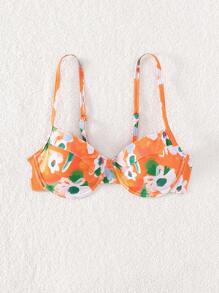 印花鋼圈比基尼泳裝上衣 - 彩色 - 查看 5